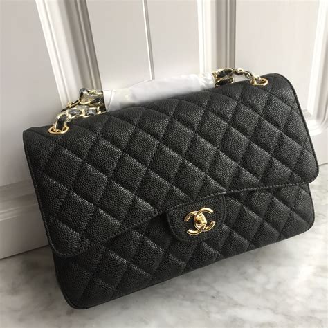 chanel large classic flap bag caviar|Large classic handbag, Grained calfskin & gold.